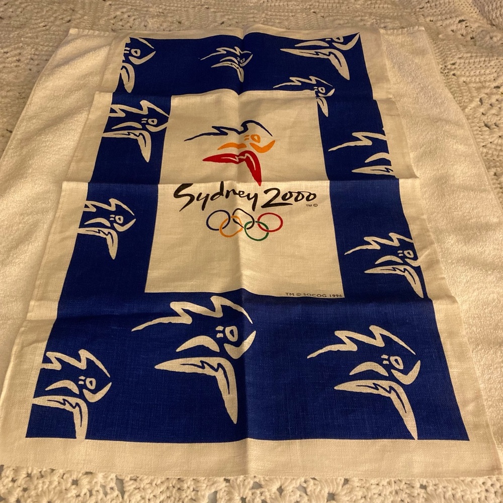 Sydney 2000 Olympics Official Linen Tea/ DishTowel.  NWOT